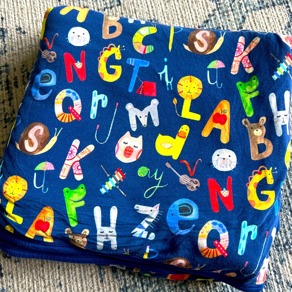 Little Sleeps Navy ABC Cloud Blanket